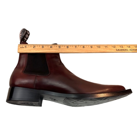 JOHN FLUEVOG MEN FJORDS LYNGENFJORD POINTED-TOE CHELSEA BOOTS In Brown Size:11.5 - Picture 11 of 16